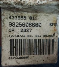 TOYOTA PROACE PEUGEOT PARTNER K9 2023 KABEL PRZEWÓD CZUJNIK ABS 9825606680