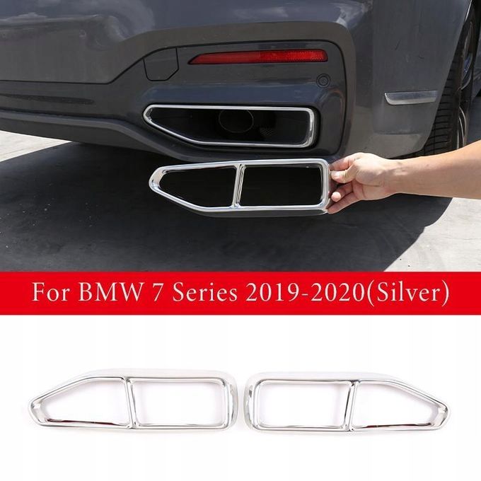 BMW 7 G11 G12 LIFT 2019-2023 NAKŁADKI KONCOWKI RUR TLUMIKA SPORT CHROM