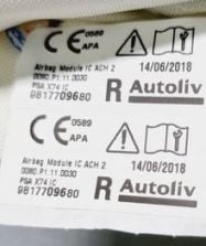 DS DS7 CROSSBACK CITROEN 2020 AIRBAG KURTYNA POWIETRZA PRAWA 9817709680