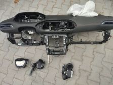 PEUGEOT 308 II T9 LIFT Gt LINE DESKA KONSOLA AIRBAG czerwona uszkodzona