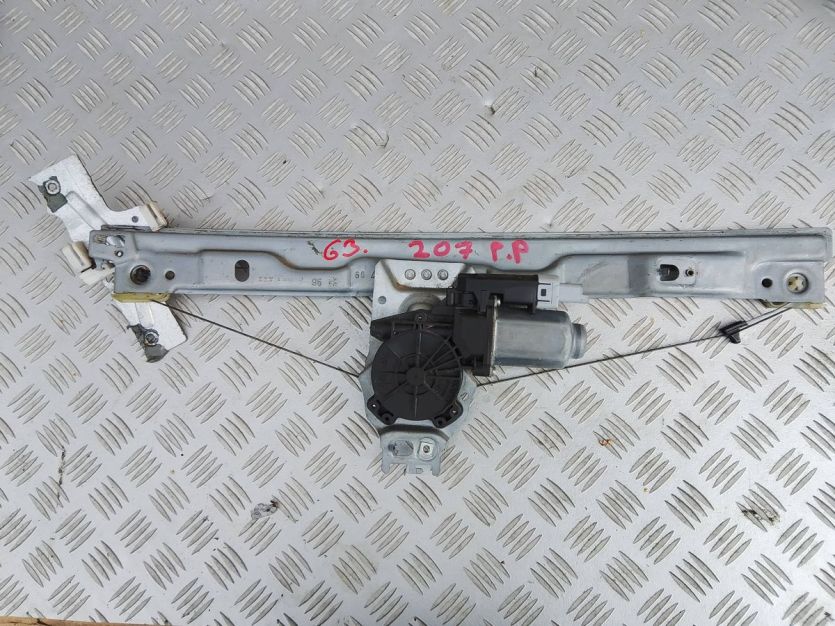 PEUGEOT 207 PODNOŚNIK MECHANIZM SZYBY PRAWY PRZÓD 9671270880