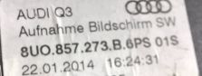 AUDI Q3 2.0TFSI EKRAN WYŚWIETLACZ 8U0857273B