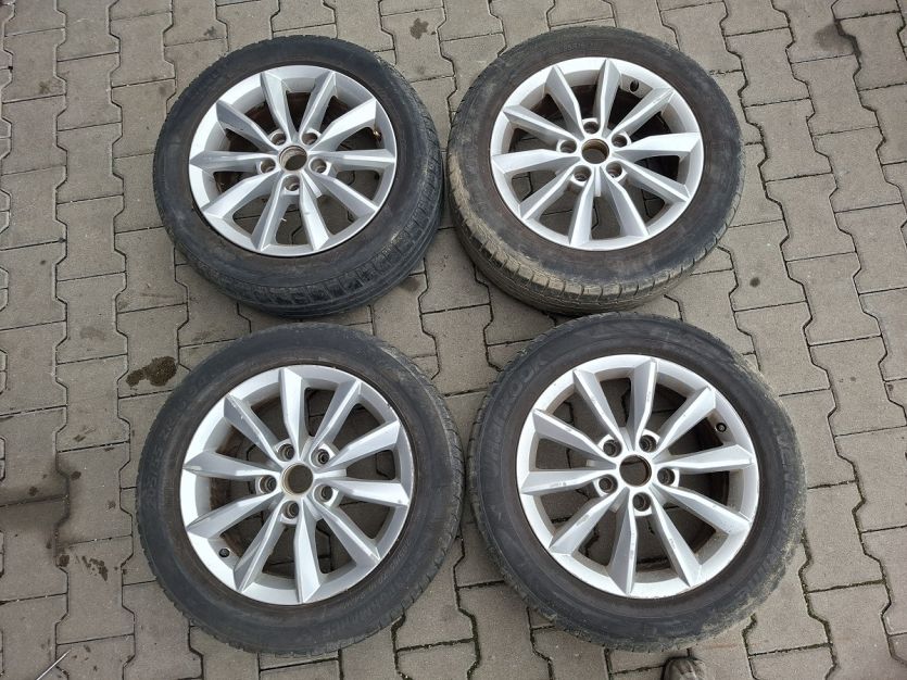 FELGI ALUMNIOWE 17 5X112 SKODA OCTAVIA AUDI A3 GOLF 5E0601025B OPONY 205/55