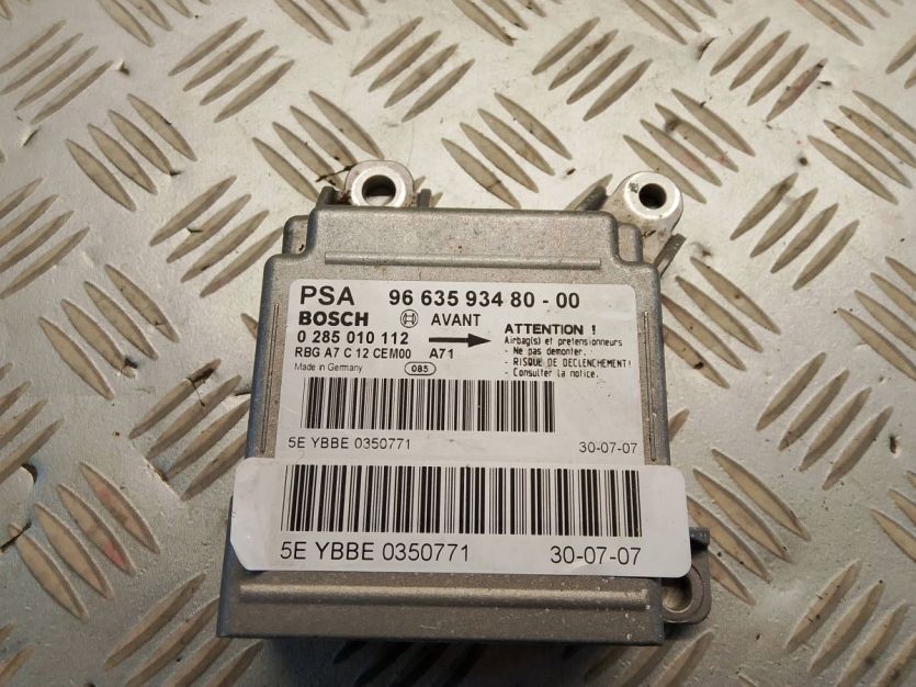 PEUGEOT 207 2009 5D SENSOR MODUŁ AIRBAG 9663593480