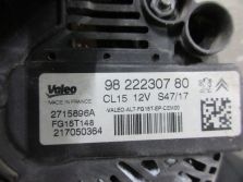 PEUGEOT 5008 II 2018 R. 1.6 THP ALTERNATOR 9822230780
