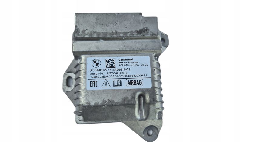 Sterownik Poduszek AIRBAG AIR BAG ACSM6 BMW G60 G70 G05 G06 G07 OE 5A58918