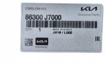Emblemat Napis Znaczek PRZÓD KIA OE 86300-J7000 ORYGINAŁ NOWY ASO !!!