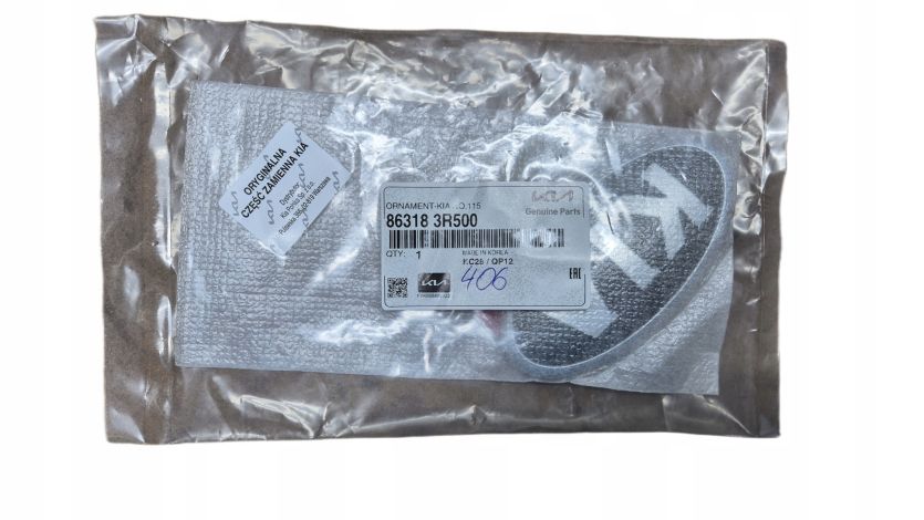 Znaczek Emblemat Logo KIA PRZÓD Optima IV OE 86318-3R500 NOWY! ASO!!!