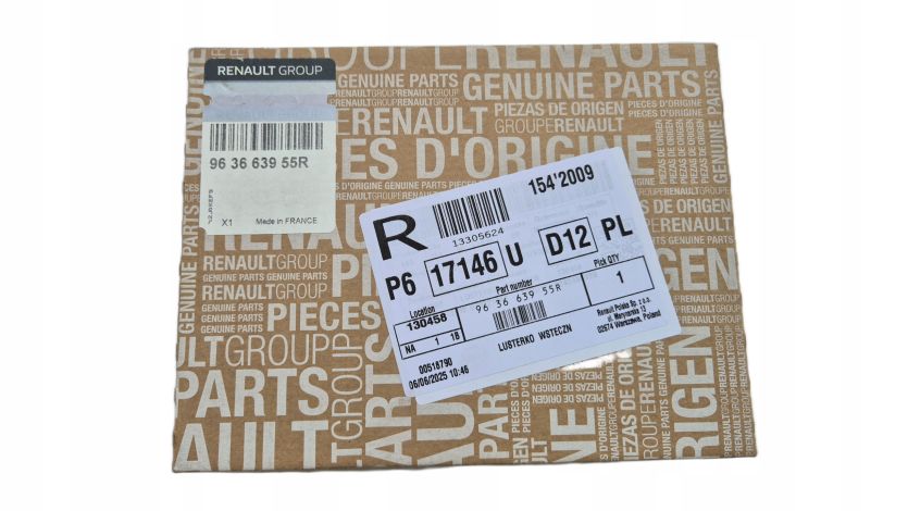 Szkło Wkład lusterka LEWE Renault Trafic 21-25 ASYSTENT OE 963663955R ORYG!
