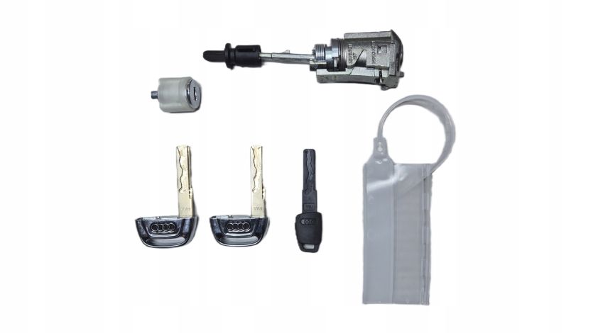 Kluczyki wkładki zamka KOMPLET Zestaw naprawczy Audi A6 C7 4G OE 4G0800375