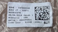 Kluczyki wkładki zamka KOMPLET Zestaw naprawczy Audi A6 C7 4G OE 4G0800375