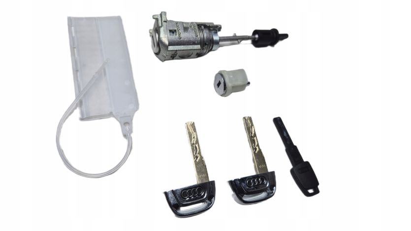 Kluczyki wkładki zamka KOMPLET Zestaw naprawczy Audi A6 C7 4G OE 4G0800375D