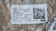 Kluczyki wkładki zamka KOMPLET Zestaw naprawczy Audi A6 C7 4G OE 4G0800375D