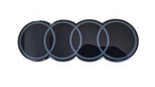 Emblemat Znaczek Logo AUDI Atrapy GRILLA Q8 E-Tron CZARNY OE 4KE853605B ASO